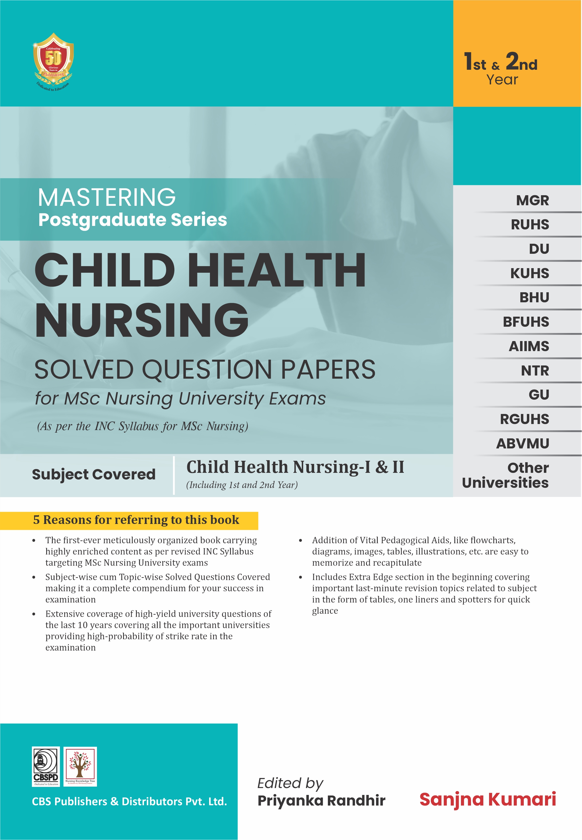 Mastering postgraduate series child health nursing solved question papers for msc nursing university exams