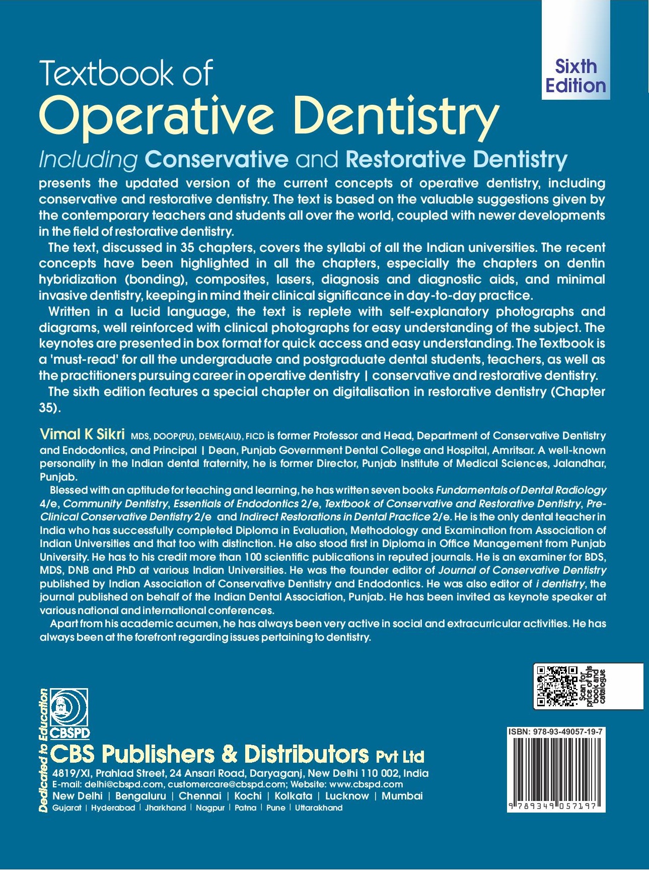 Textbook of operative dentistry including conservative and restorative dentistry