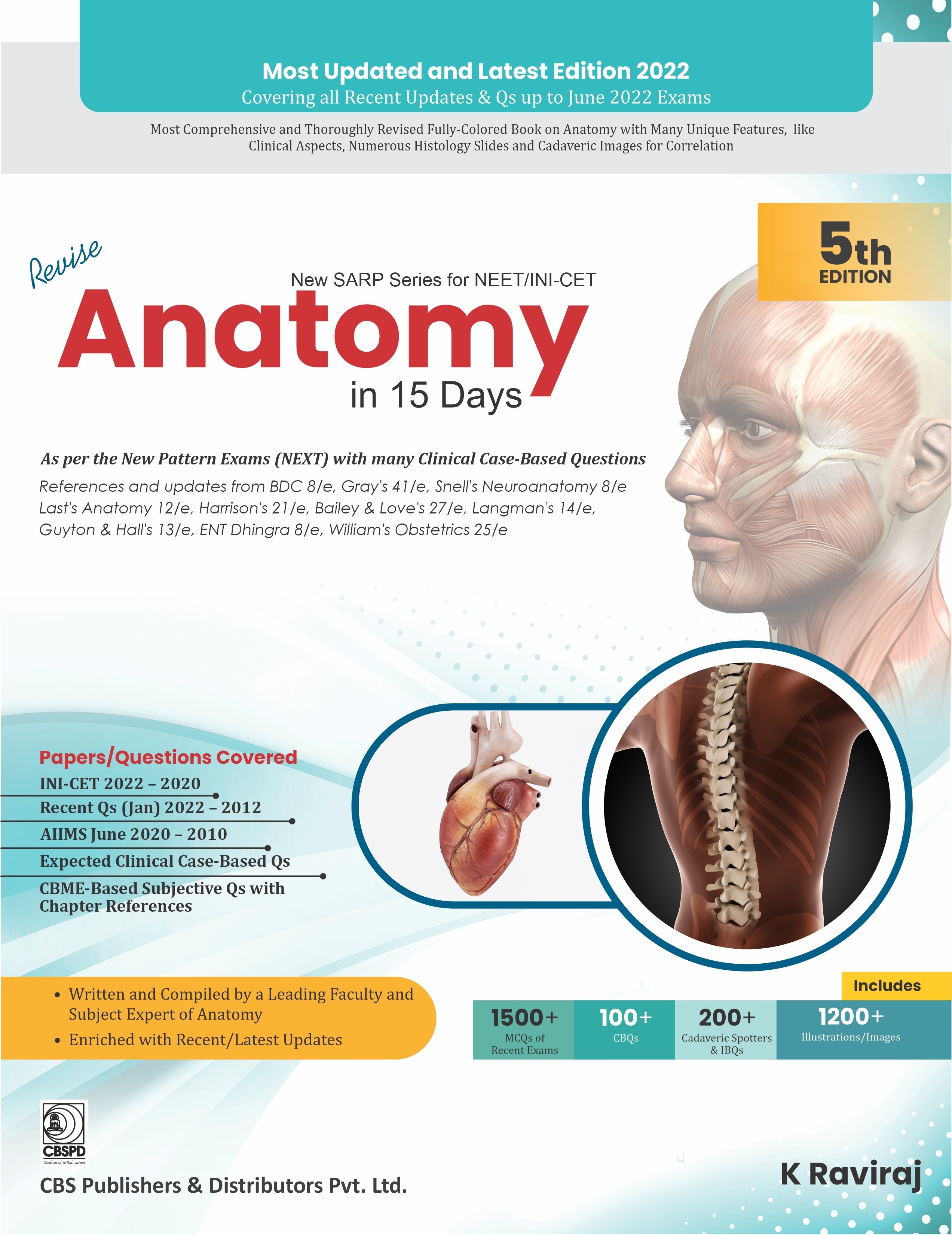 New sarp series for neet/ini-cet revise anatomy in 15 days: as per the new pattern exams (next) with many clinical case-based questions 